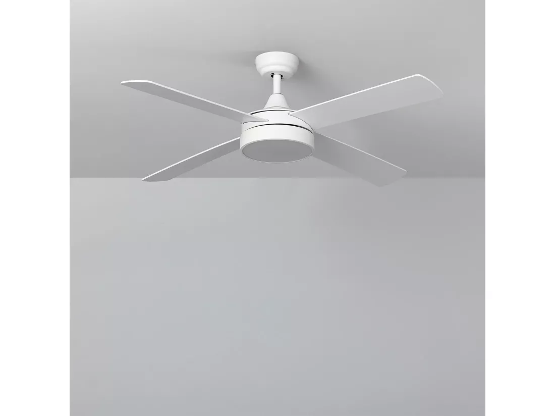 Ventilateur de Plafond Silencieux Timor Blanc 132cm Moteur DC WiFi Blanc