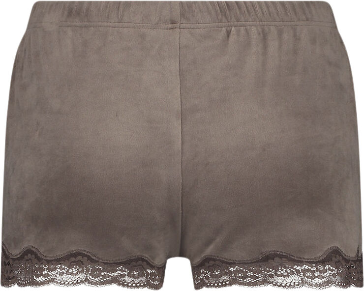 Hunkemöller Short Velours Scallop Lace Quartz
