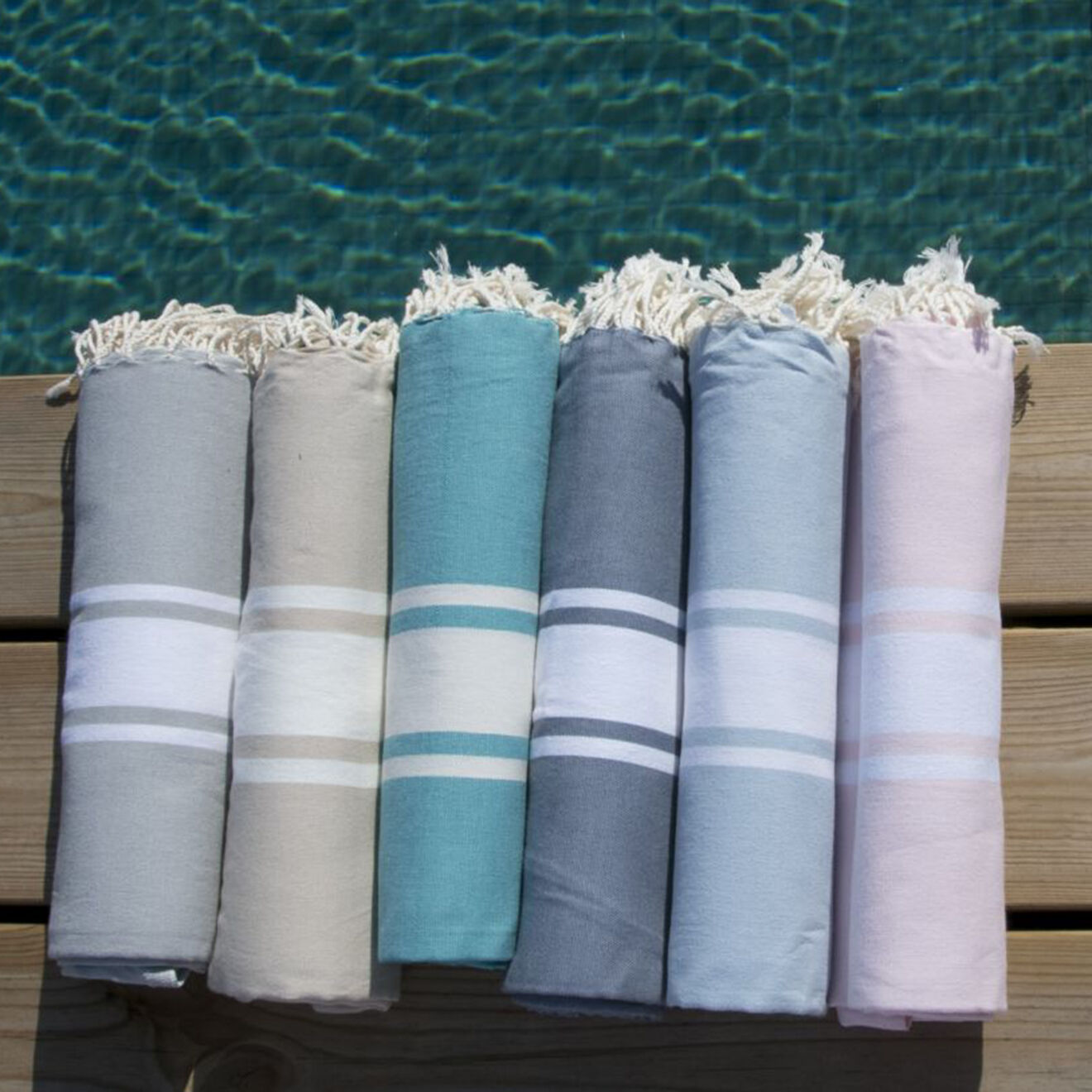 Febronie Fouta Traditionelle St Tropez beige - 100x200 cm