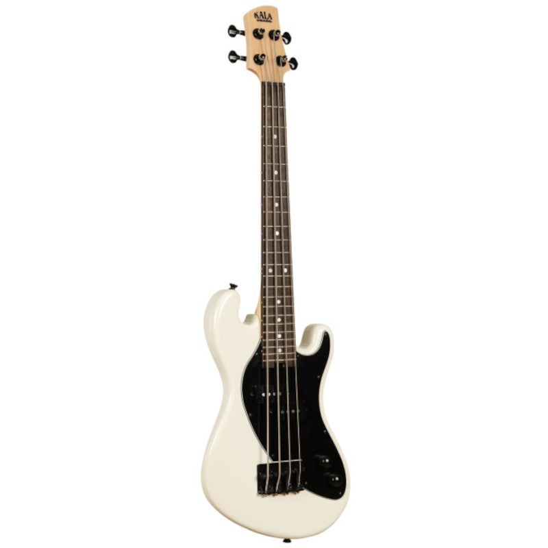 Kala Solid Body 4-String Fretted U-Bass Sweet Cream elektrische basgitaar met gigbag