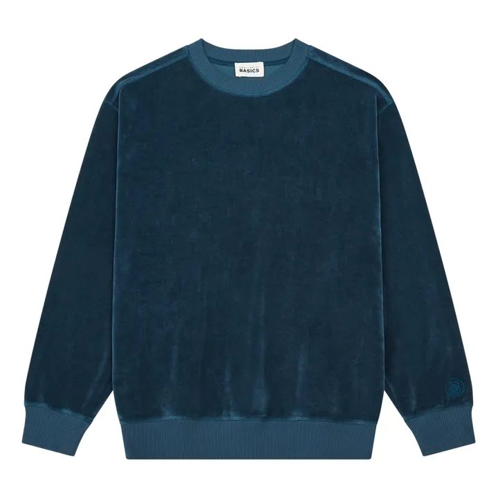 SMALLABLE BASICS Sweat Velours Homme Coton Bio | Océan