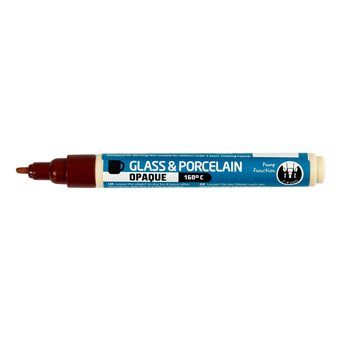 Glas- en Porseleinstift Dekkend - Bruin
