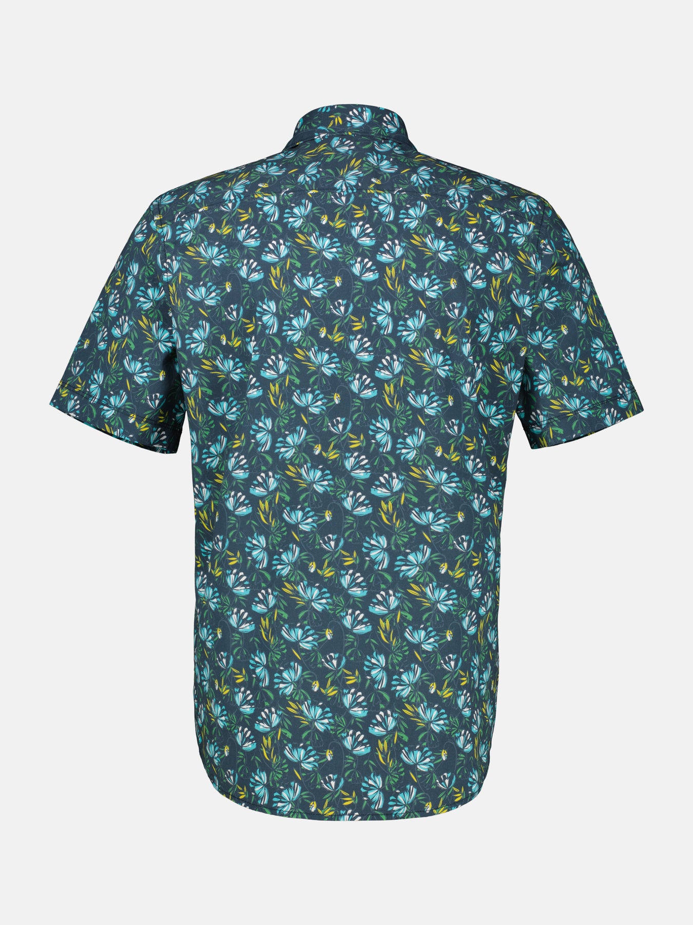 Herren Poplin-Stretchhemd, floral gemustert