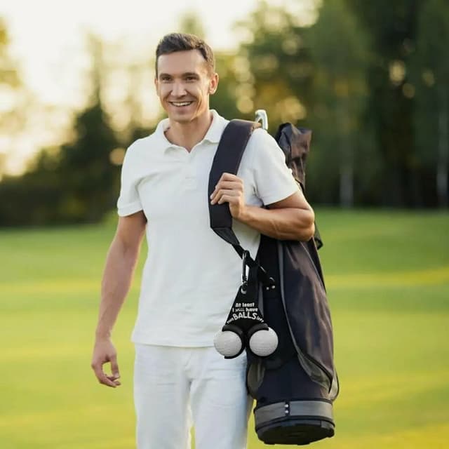 Golfboldholder Sjove bogstaver Dobbelte golfbolde Golfgave