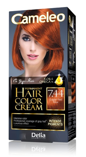 Cameleo Creme Permanente Kleuring 7.44 Koper Rood 1ST