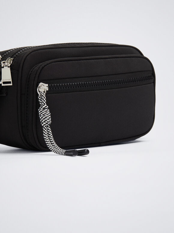 Bolsa de ombro em nylon - Preta