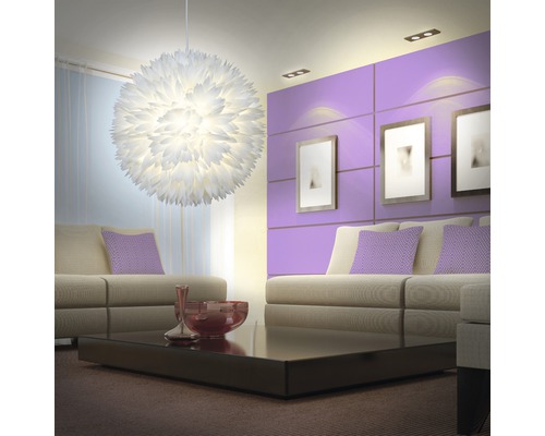 Hanglamp, 1-lichts, HxØ 120x45 cm, wit