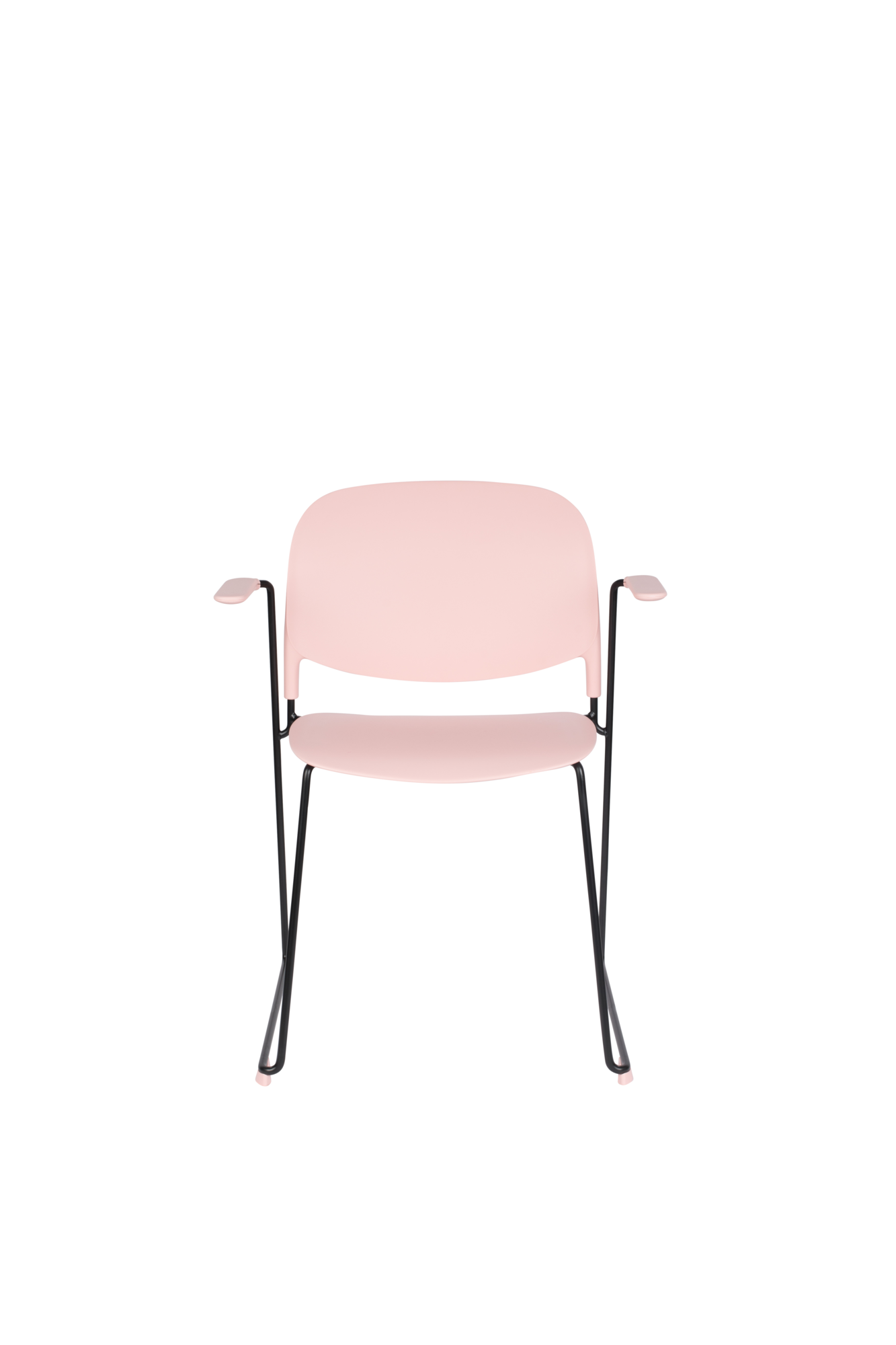Eetkamerstoel Stacks met armleuningen roze (set van 4)