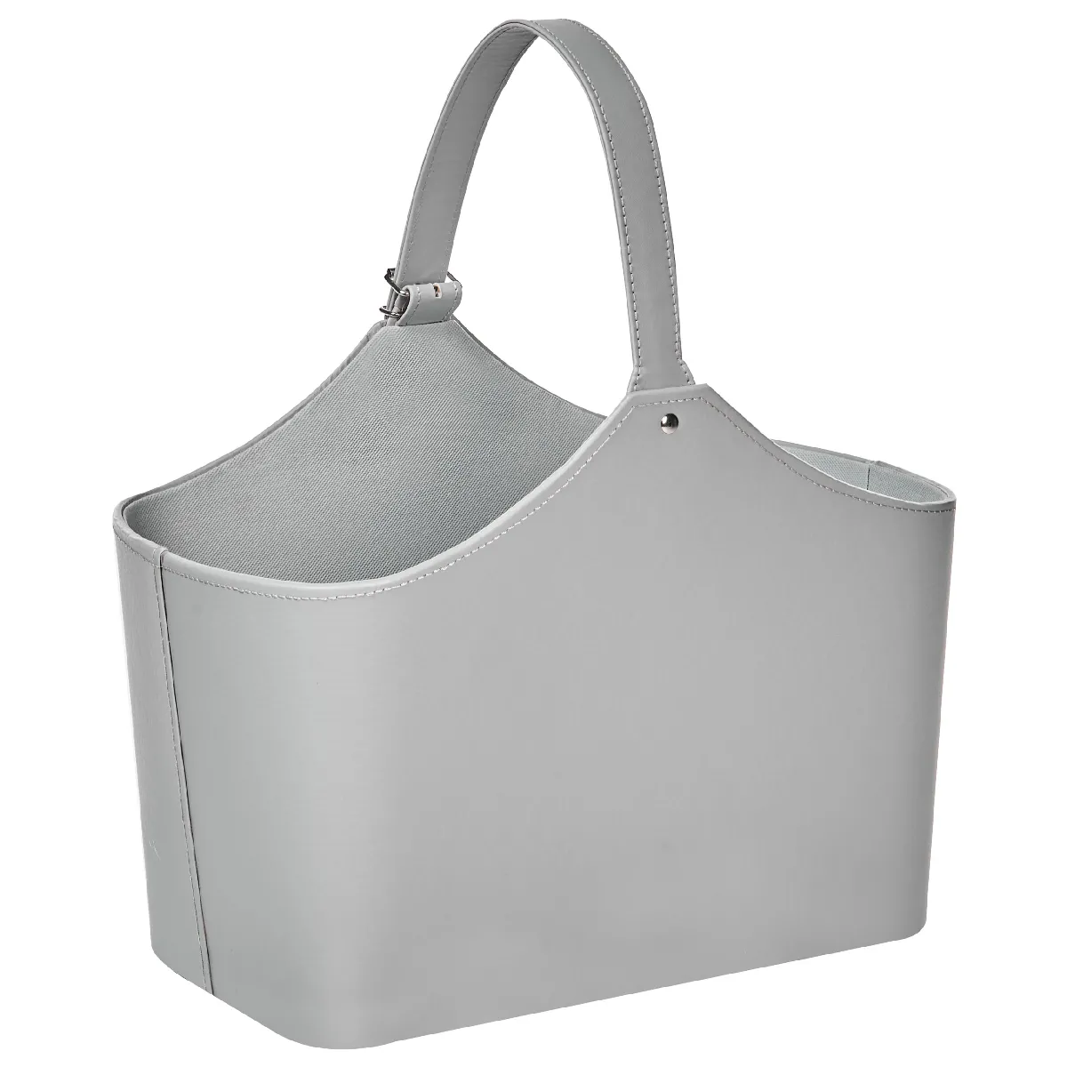 Beliani Elam Panier en cuir PU gris