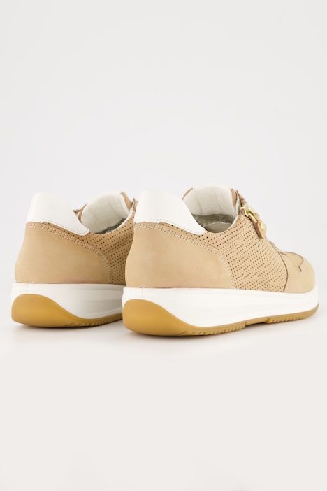 Ara Leder-Sneaker, Zipper, Wechselfußbett, Weite H