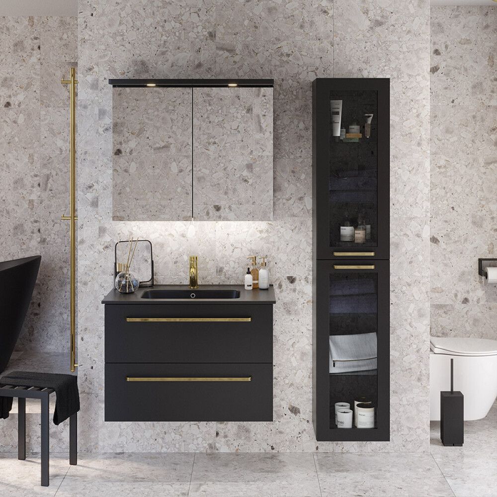 BADEROMSMØBEL CAMARGUE SKÄRGÅRD SVART 80CM