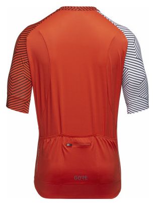 Maillot Manches Courtes Gore Wear C5 Orange Blanc