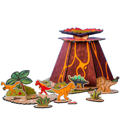Crateit Kreas?t - Dinosaur - Tr? - Flugt fra Vulkanen