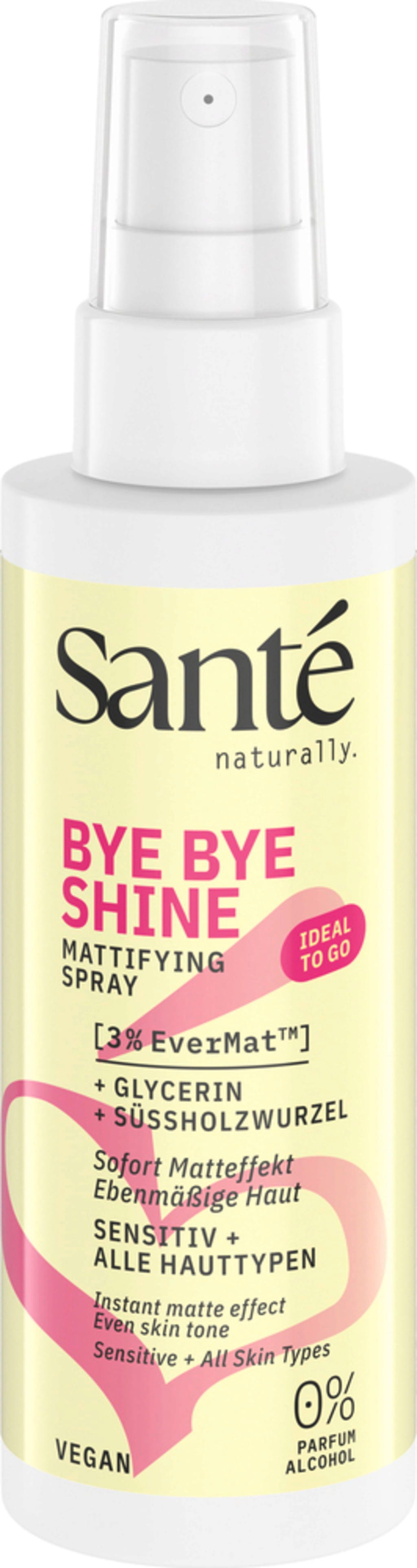 Santé naturally.  Bye Bye Shine Mattifiying Spray, 75 ml