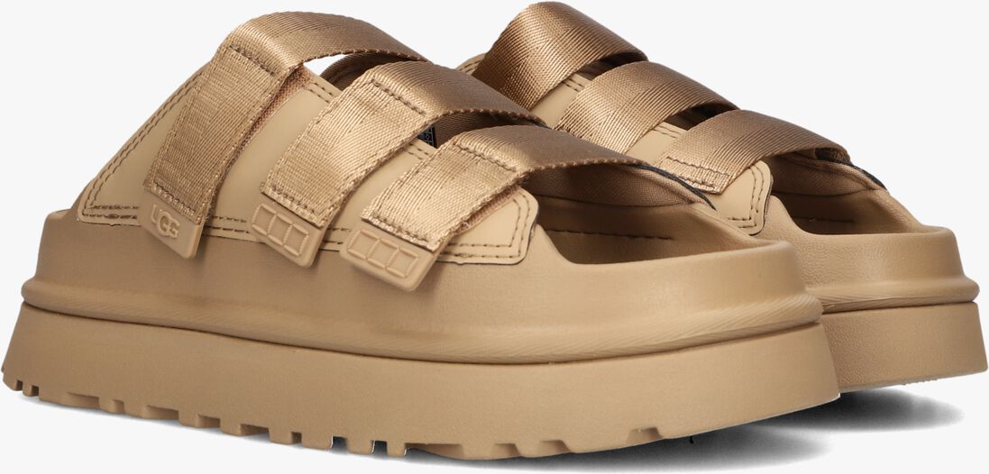 camel ugg slippers w goldenstar slide