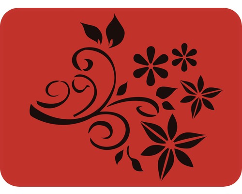 Decoratieve sjabloonbloemen 56 x 43 cm