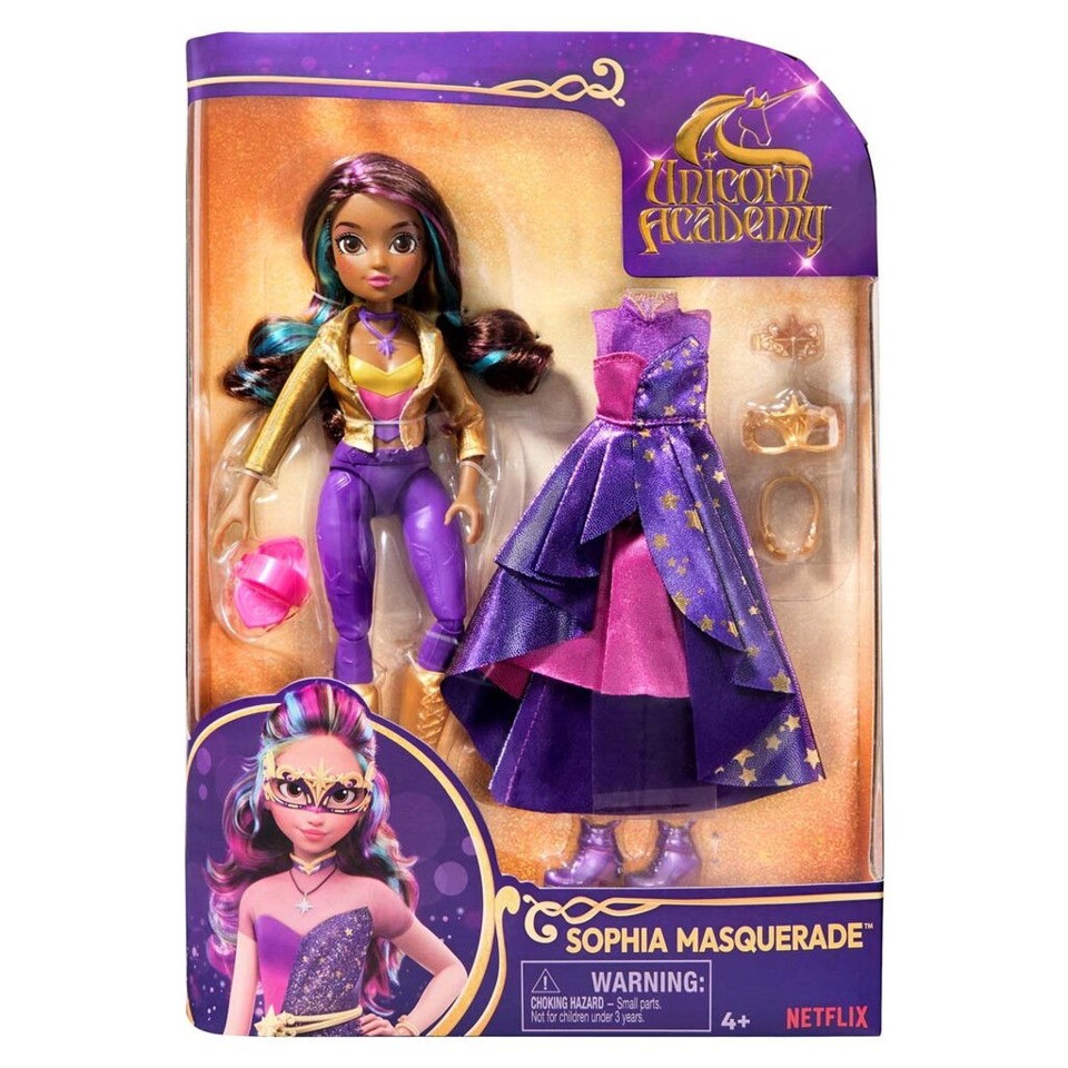 Enhjørningeakademiet - Dlx Dukke Sophia Masquerade 24 cm