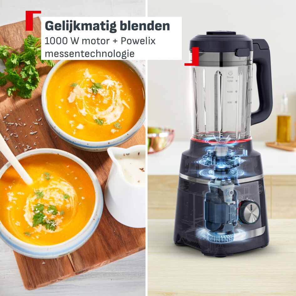 Blendforce Cook BL5768 Blender met kookfunctie - 6 snelheden - 5 programma's - 1000 W - 1,5 L