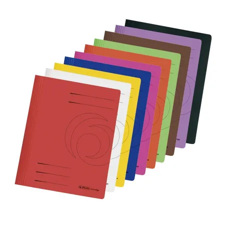 Herlitz Manila Karton Schnellhefter DIN A4, 10 Stück in verschiedenen Farben
