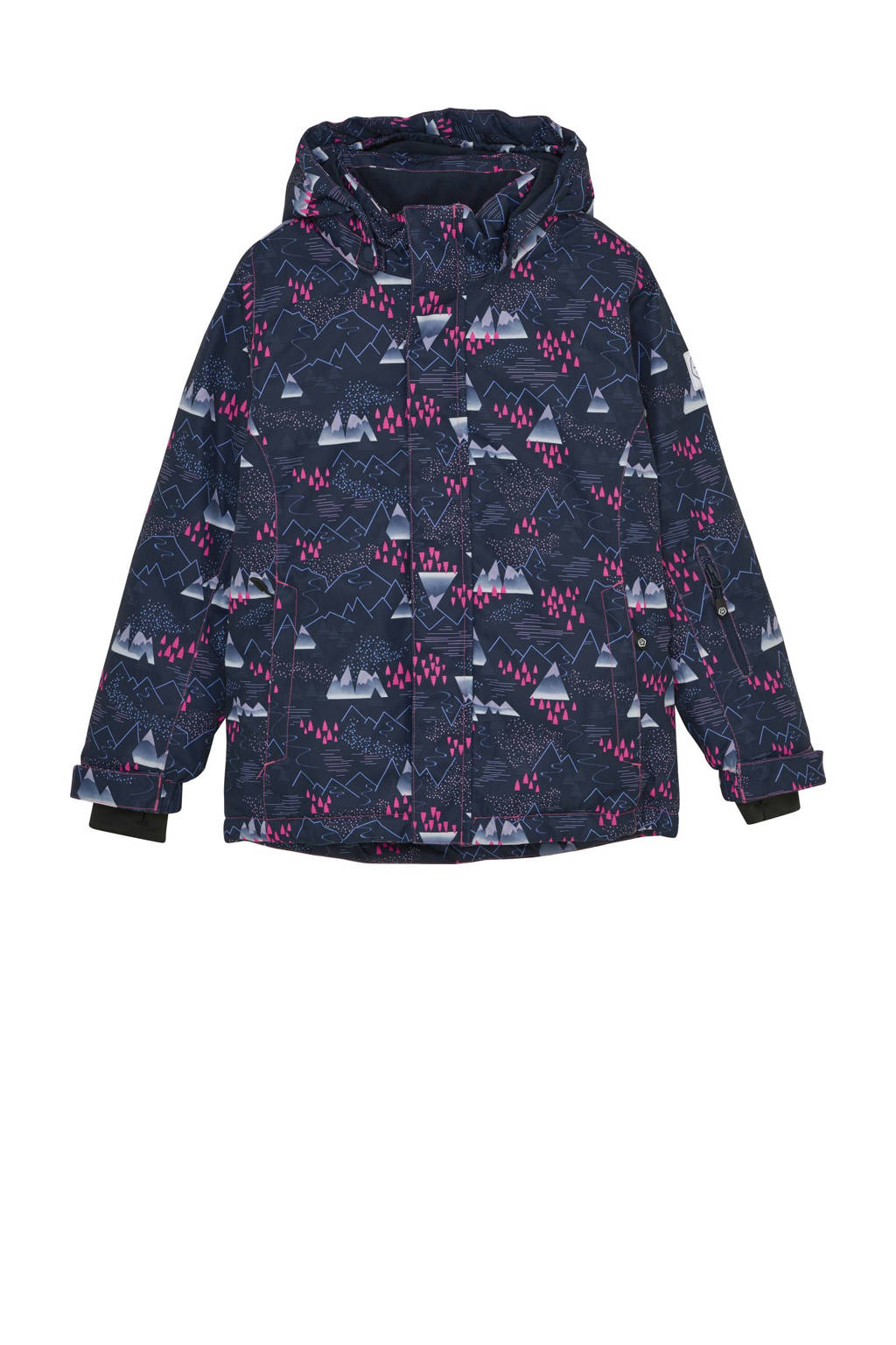 Color Kids ski-jack donkerblauw/roze/wit