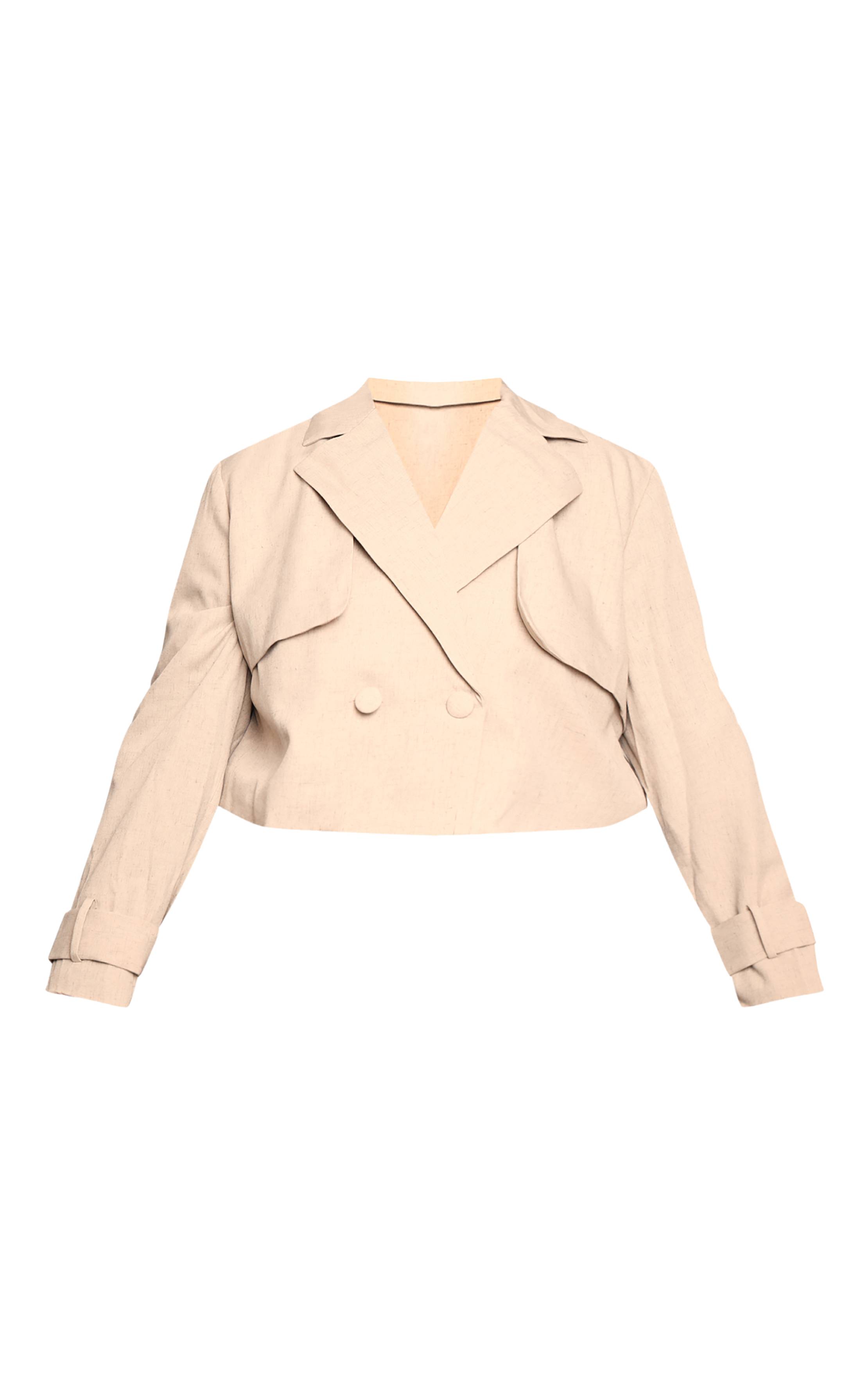 Gris Pierre Trench Court Grande Taille