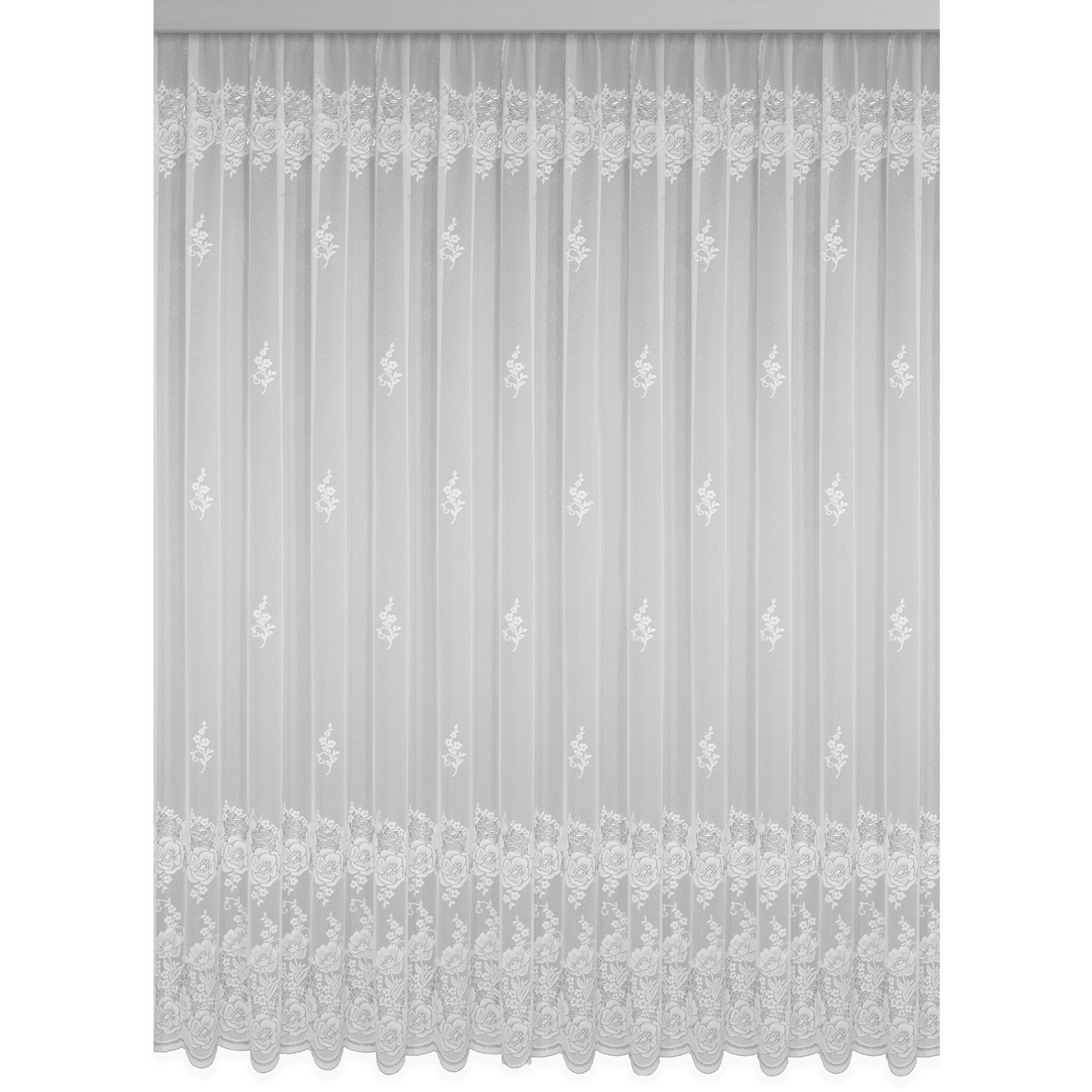 Gardine - Jaquard-Langstore - weiß - 300x245 cm