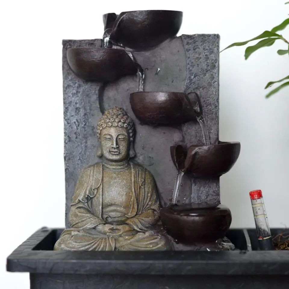 Bonsai met Buddha - Bonsai - Hoogte 25-35cm - ⌀29cm