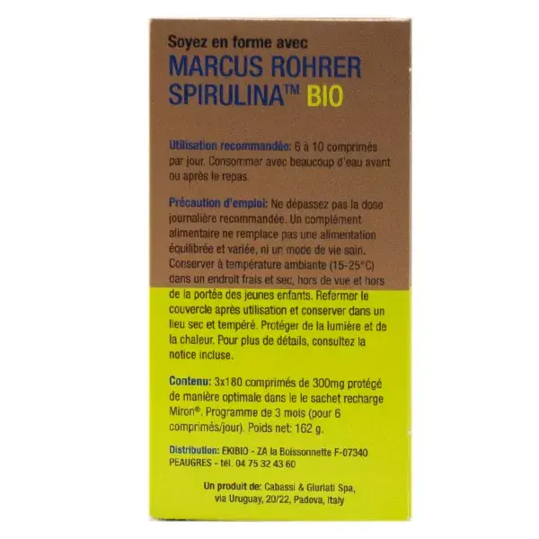 Comprimidos de Spirulina Orgânica Marcus Rohrer 540