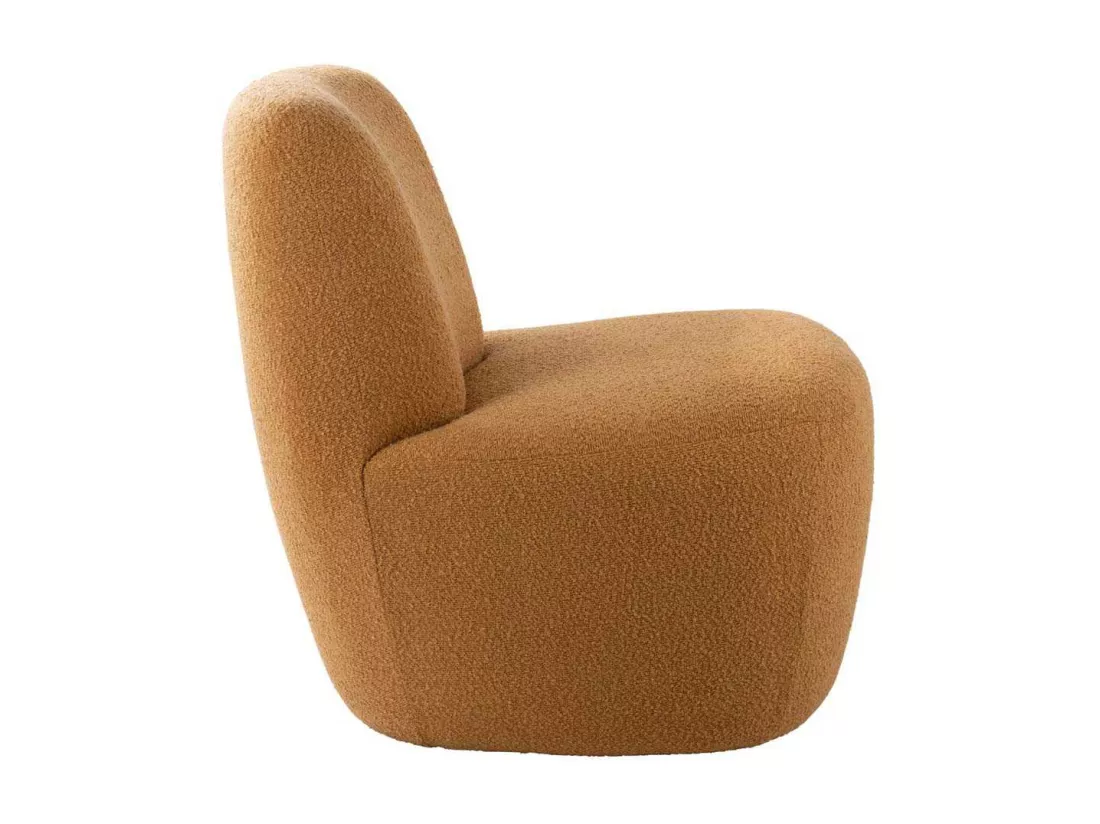 Chaise lounge en tissu bouclette Ada