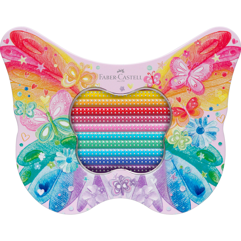 Faber-Castell Farbstifte Geschenkset Sparkle, Schmetterling, assortiert