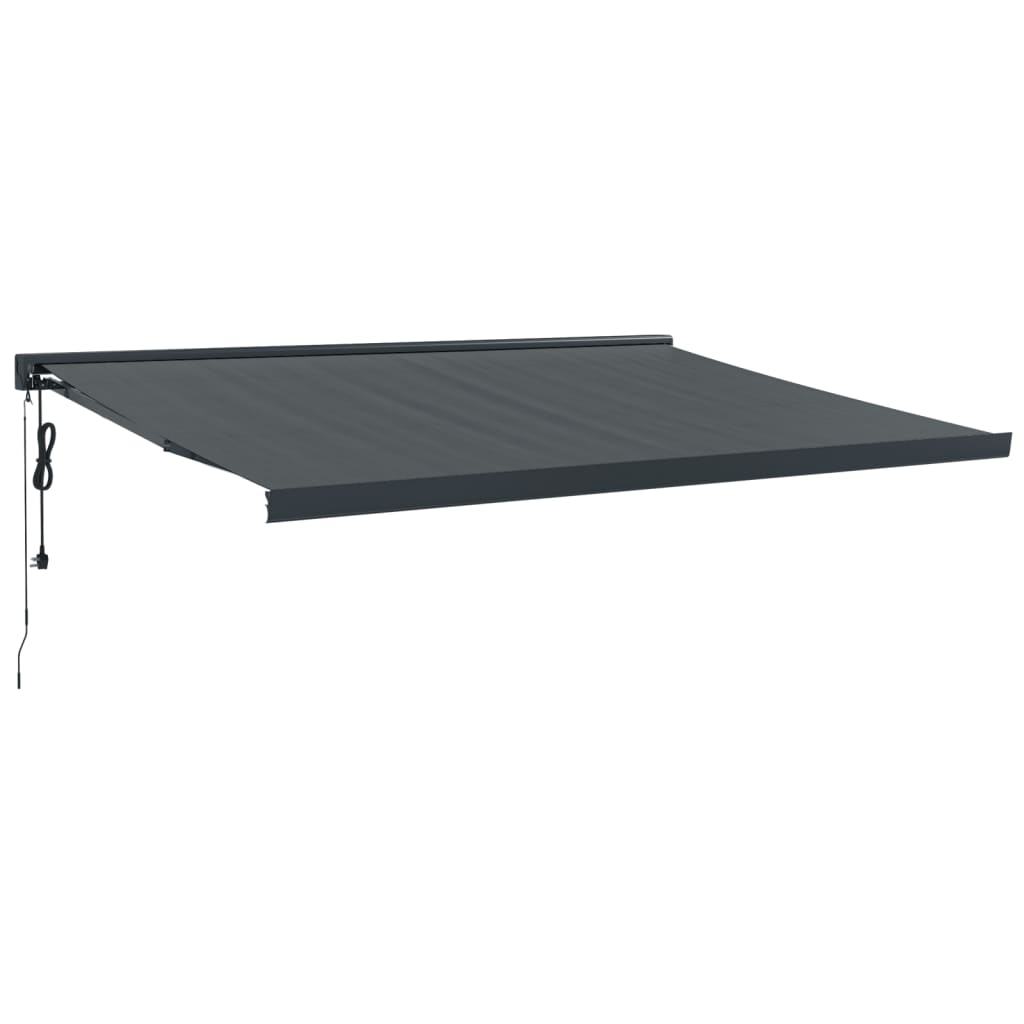 Auvent rétractable anthracite 4x3 m tissu et aluminium