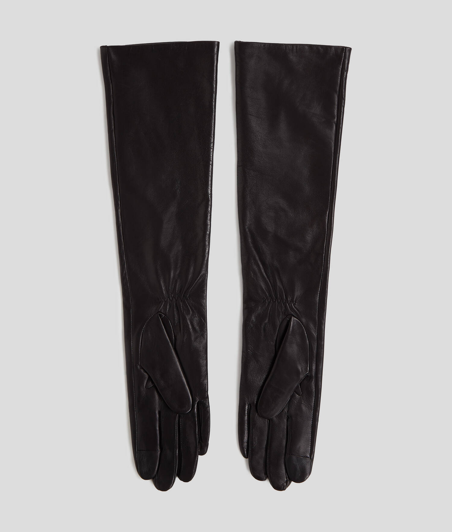 LONGS GANTS EN CUIR K/AUTOGRAPH - Noir