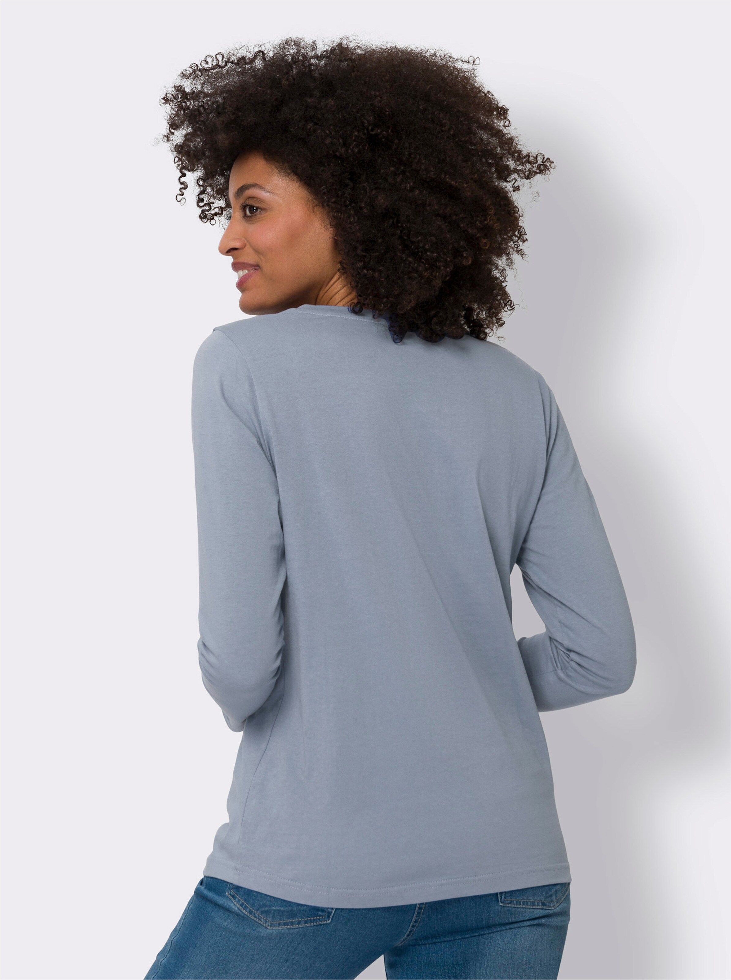 Langarmshirt aus Baumwolle