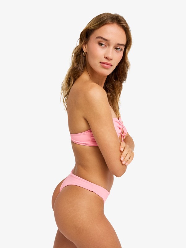 Solid Essentials Tanga Bas de bikini échancré Rose Femme