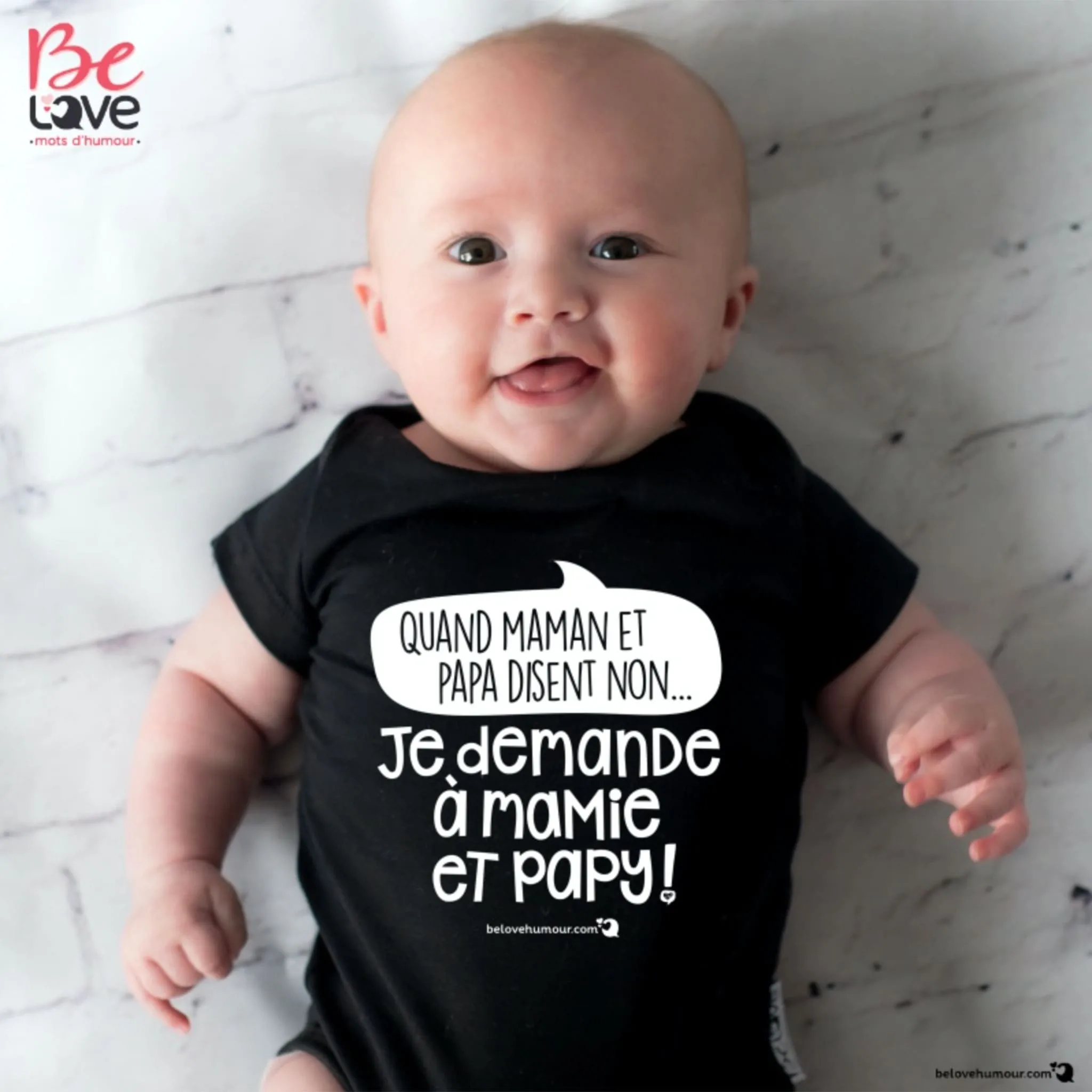 Bedaine Love Cache-Couche Mamie Papy 3-12m