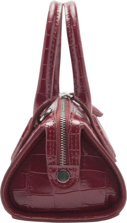 MANGO Croc-effect bag Red