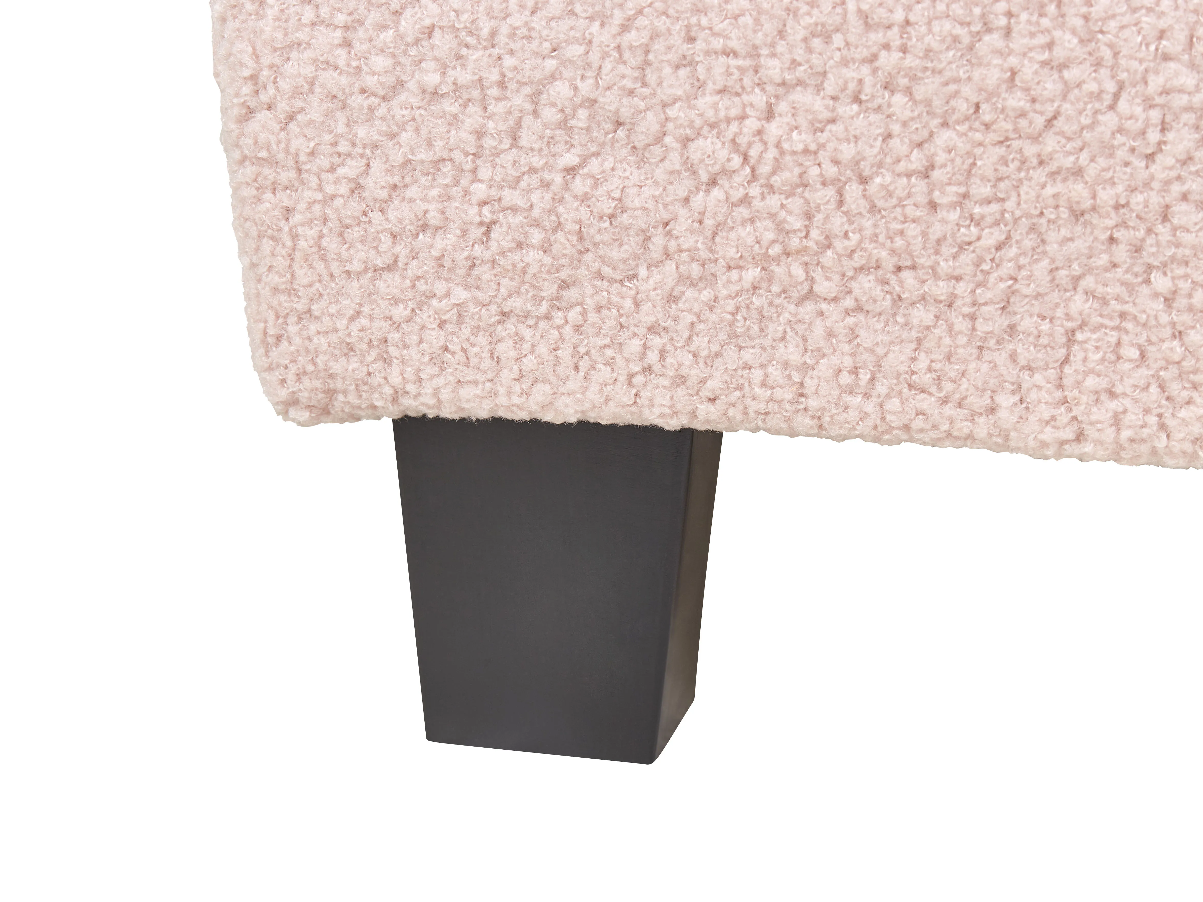 Bed zonder hoofdbord Bouclé ROANNE 90 x 200 cm Pastelroze