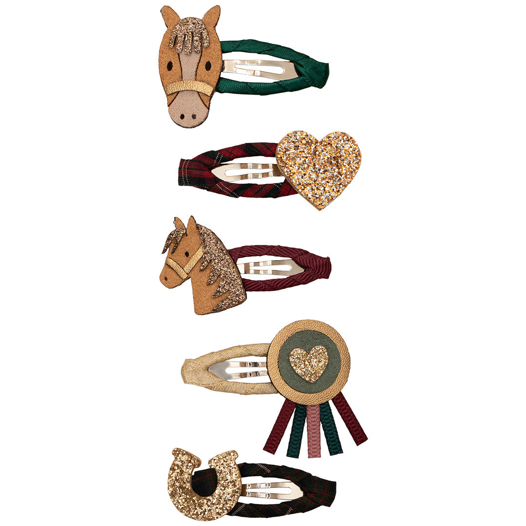 mimi & lula haarspeldjes pony pals - multi - 5st