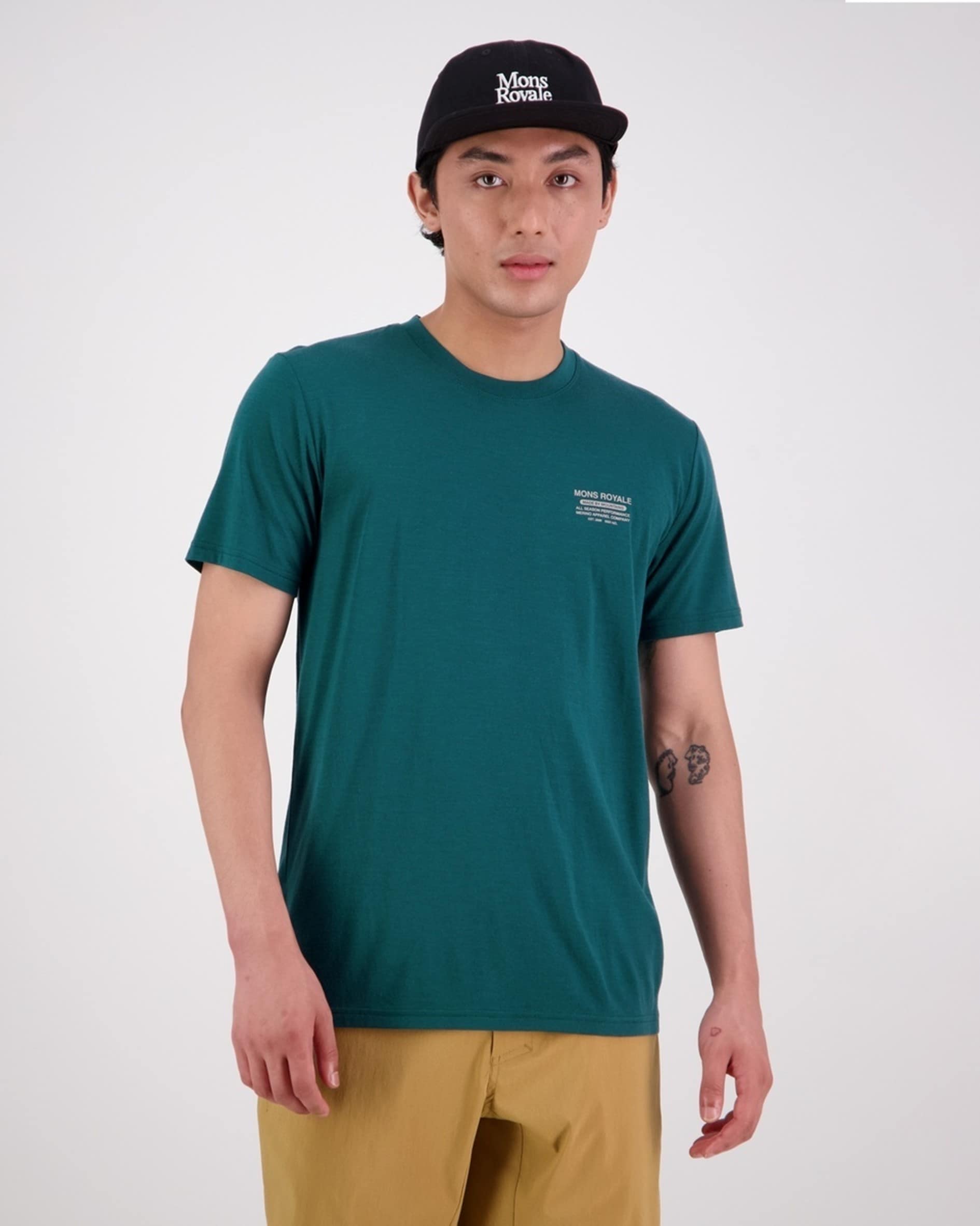 Mons Royale Icon Merino T-shirt<br>Utrolig behagelig t-skjorte i myk merinoull!