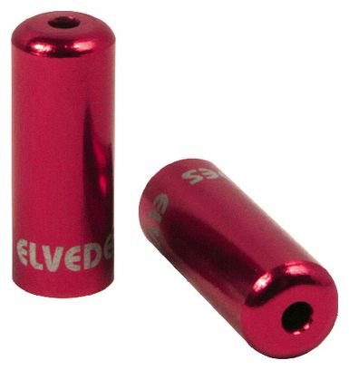 Embouts de Gaine de Frein en Aluminium Elvedes 4.2mm Rouge x10