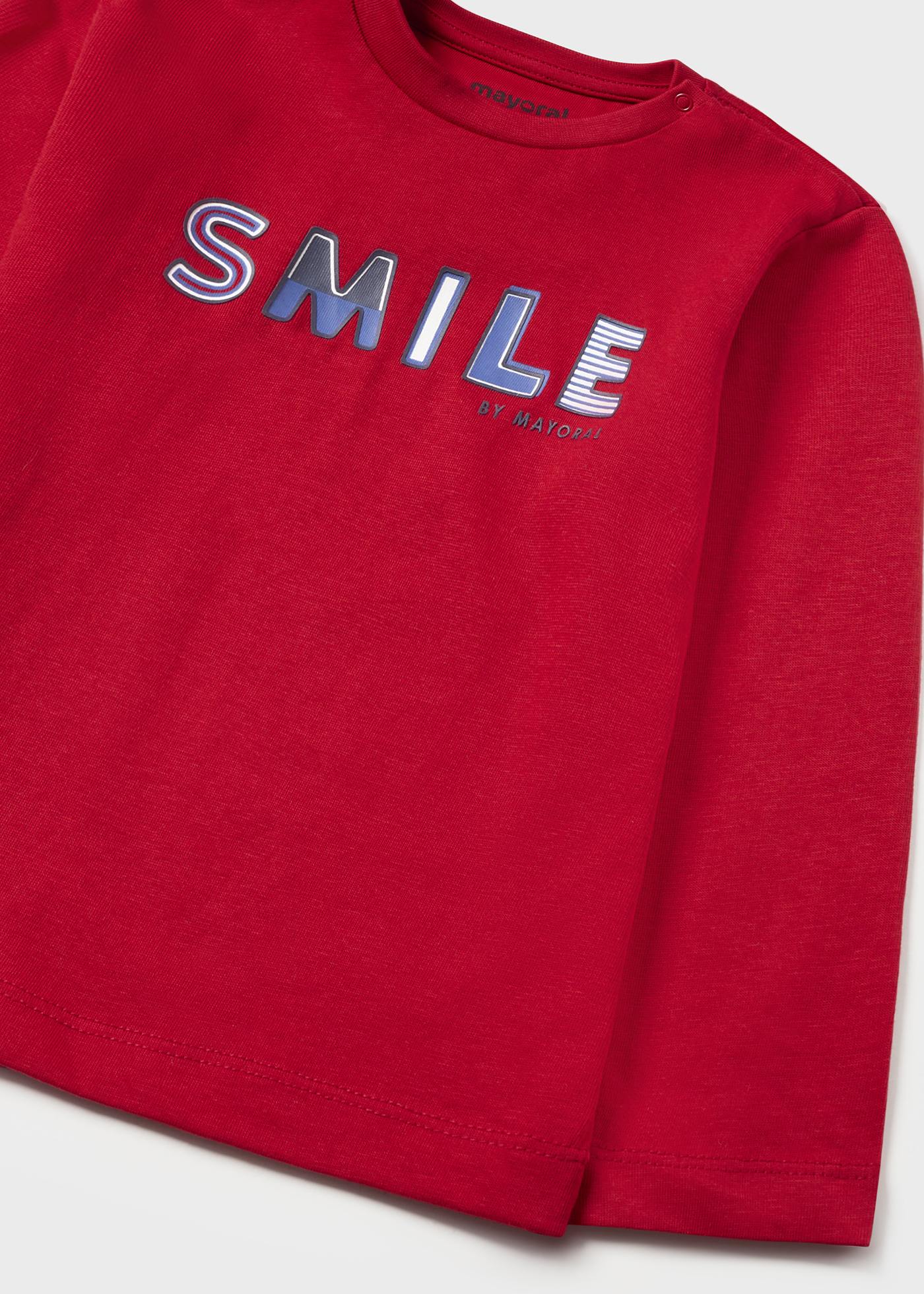 Camiseta infantil Better Cotton com letras