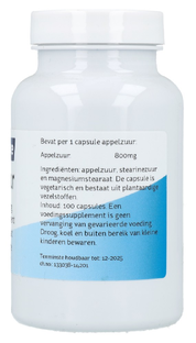 Nova Vitae Appelzuur Malic Acid 800 Capsules 100CP