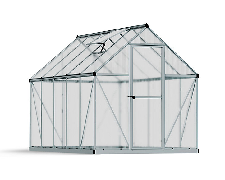 Serre en aluminium et polycarbonate Palram Canopia Mythos gris 6 x 10 m