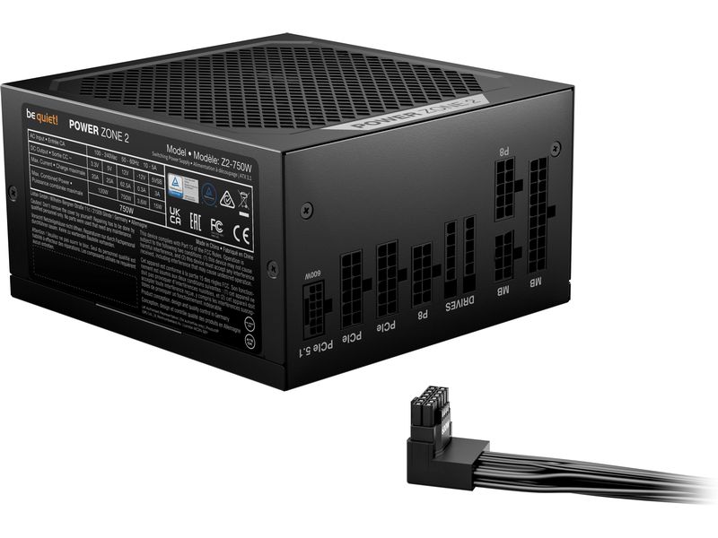 be quiet! Netzteil Power Zone 2 750 W ATX-Netzteil mit 80 PLUS Platinum-Zertifizierung