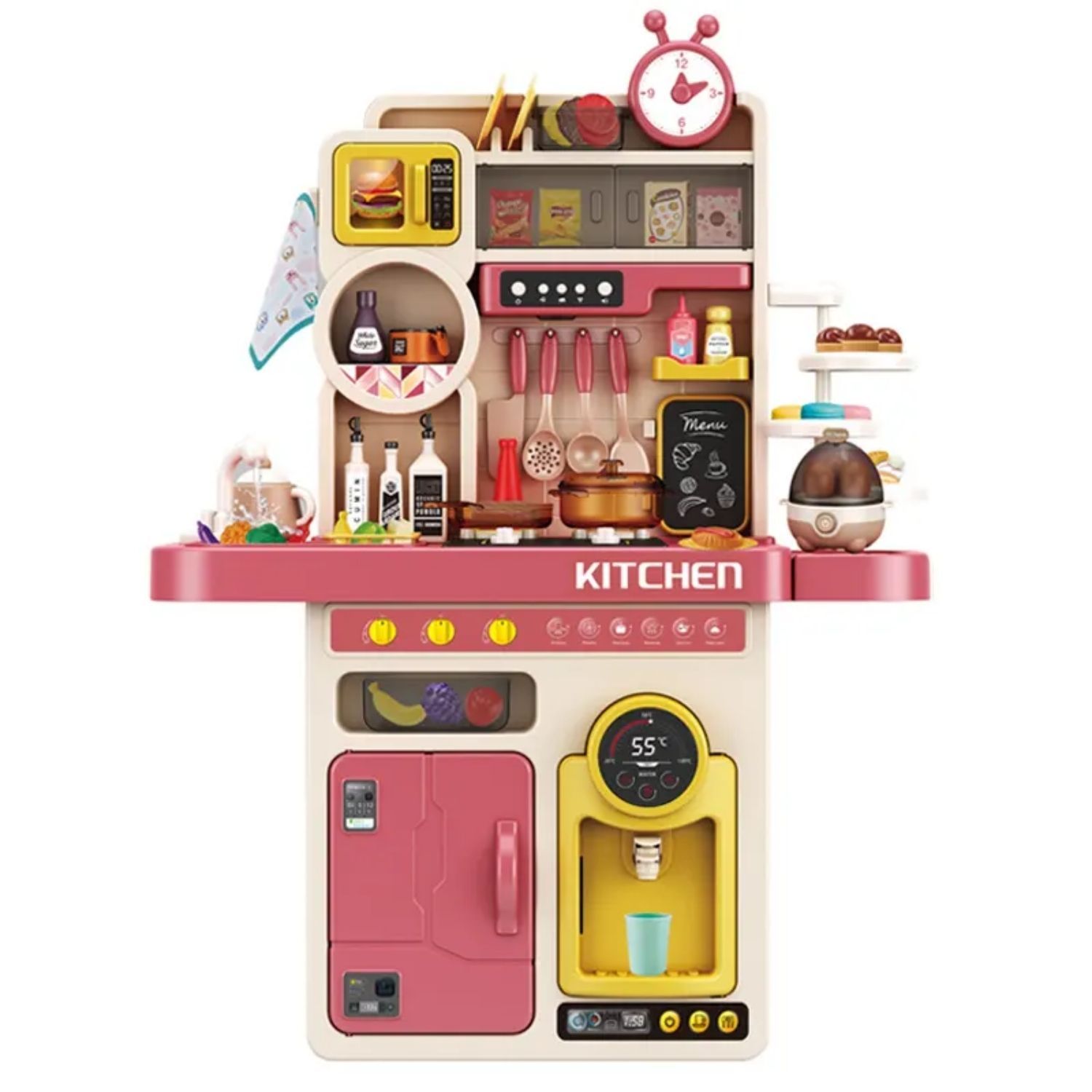 Coemo Kinderküche Tony Spielküche ROSA mit viel Zubehör