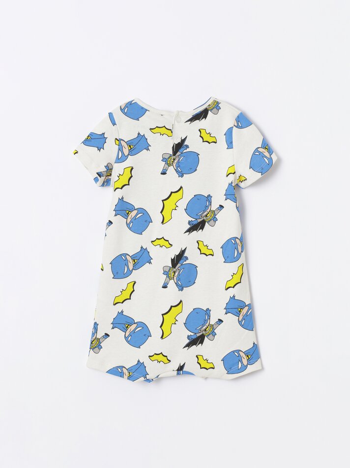 Pijama Batman DC Estampado - Conjunto com 2 - Branco Sujo