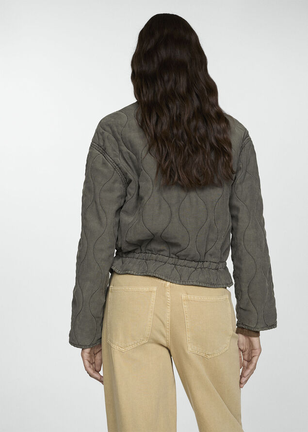 MANGO Quilted pucker jacket 92