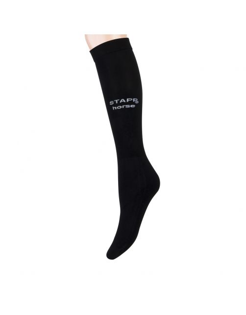 Stapp Horse Kniekous Horse Ultra Fine 3-Pack - Ruiterkleding - Zwart 36-42