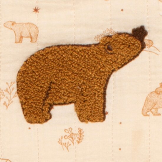 Orsino Housse Cape de bain + gant   Vanille / Camel        de               Sauthon Baby Déco