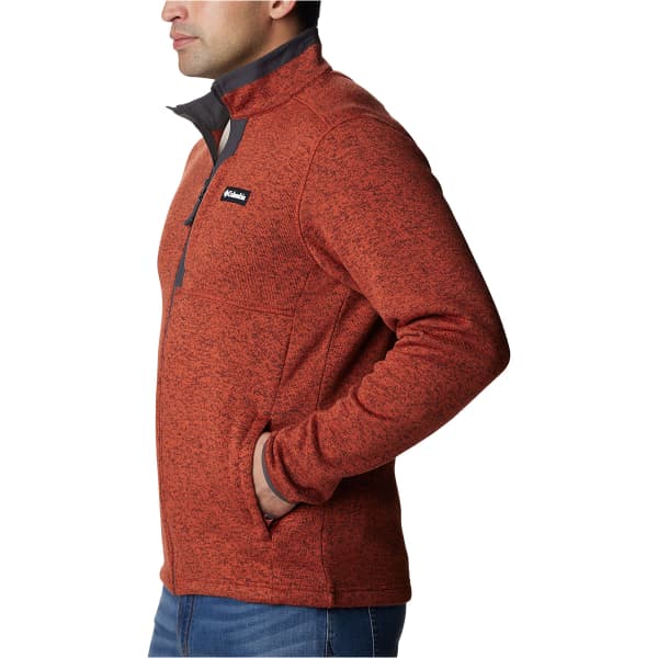 Veste polaire randonnée COLUMBIA SWEATER WEATHER FULL ZIP WARP RED HEATHER/SHARK